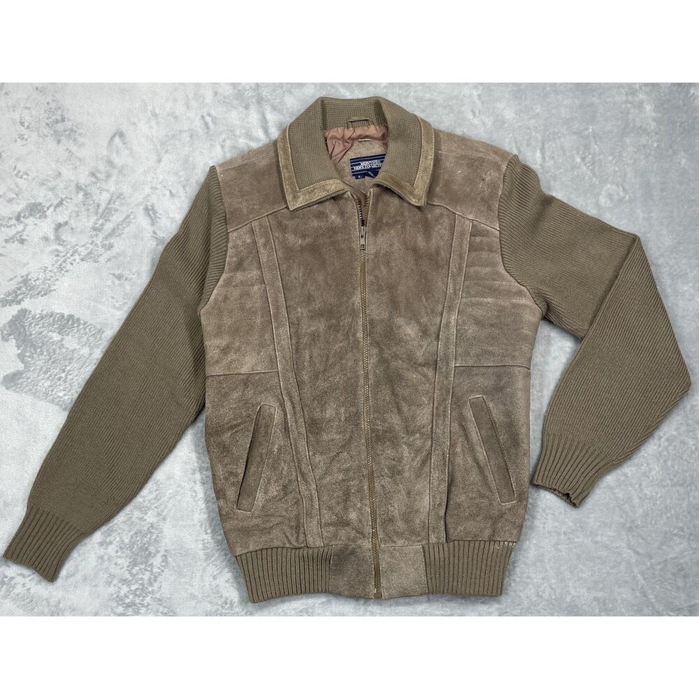 Vintage 70’s Mervyn’s Men’s Large Brown Leather Full Zip Jacket